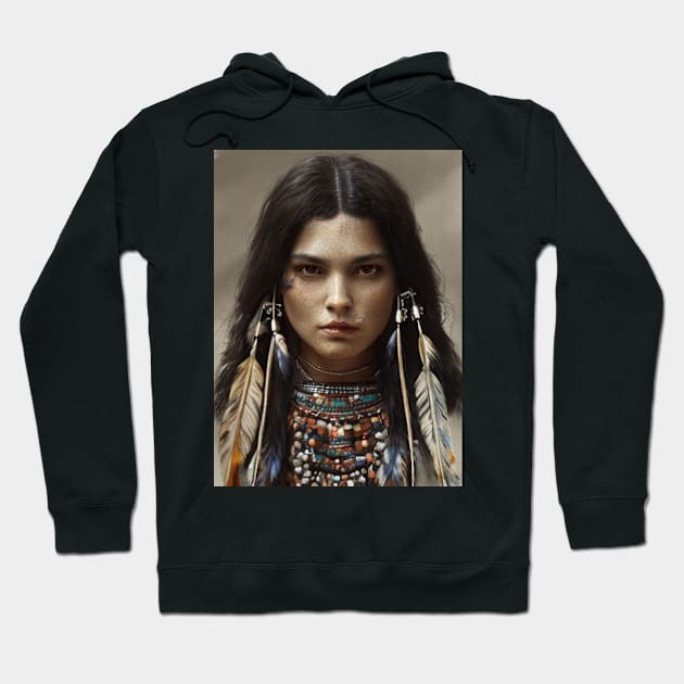 The american indians girl Hoodie by JRC SHOP